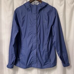 The North‎ Face Dryvent Women's Rain Jacket Full Zip Hooded Blue, Size L READ